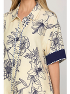 Blue Porcelain Button Down Top