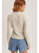 Sage Lace Button Cardigan