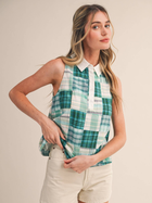 Lucky Clover Patchwork Plaid Top