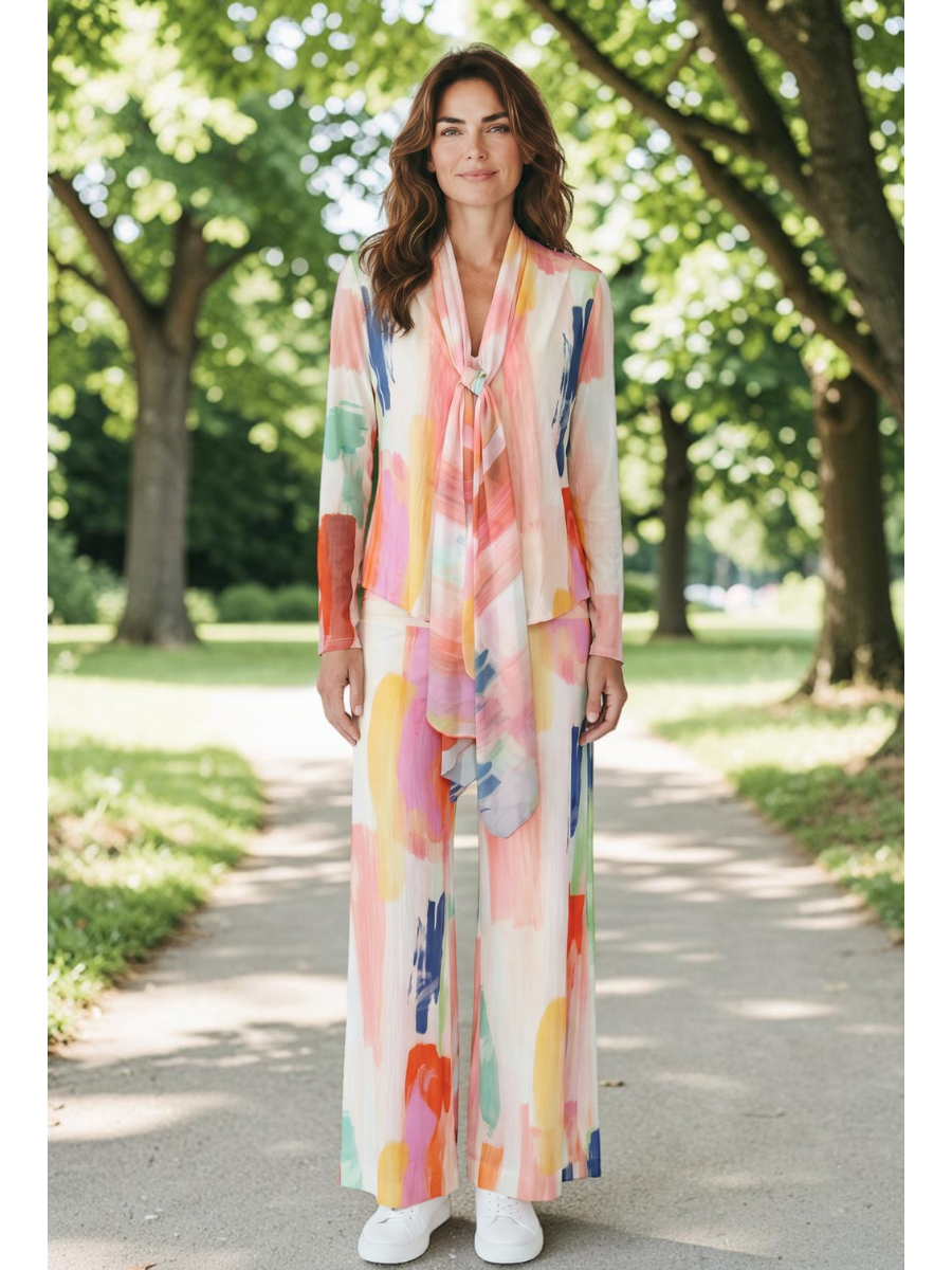 Sunset Color Splash Wide Leg Pants – Grace & Joy Clothing Co.