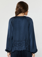 Midnight Eyelet Pleated Blouse