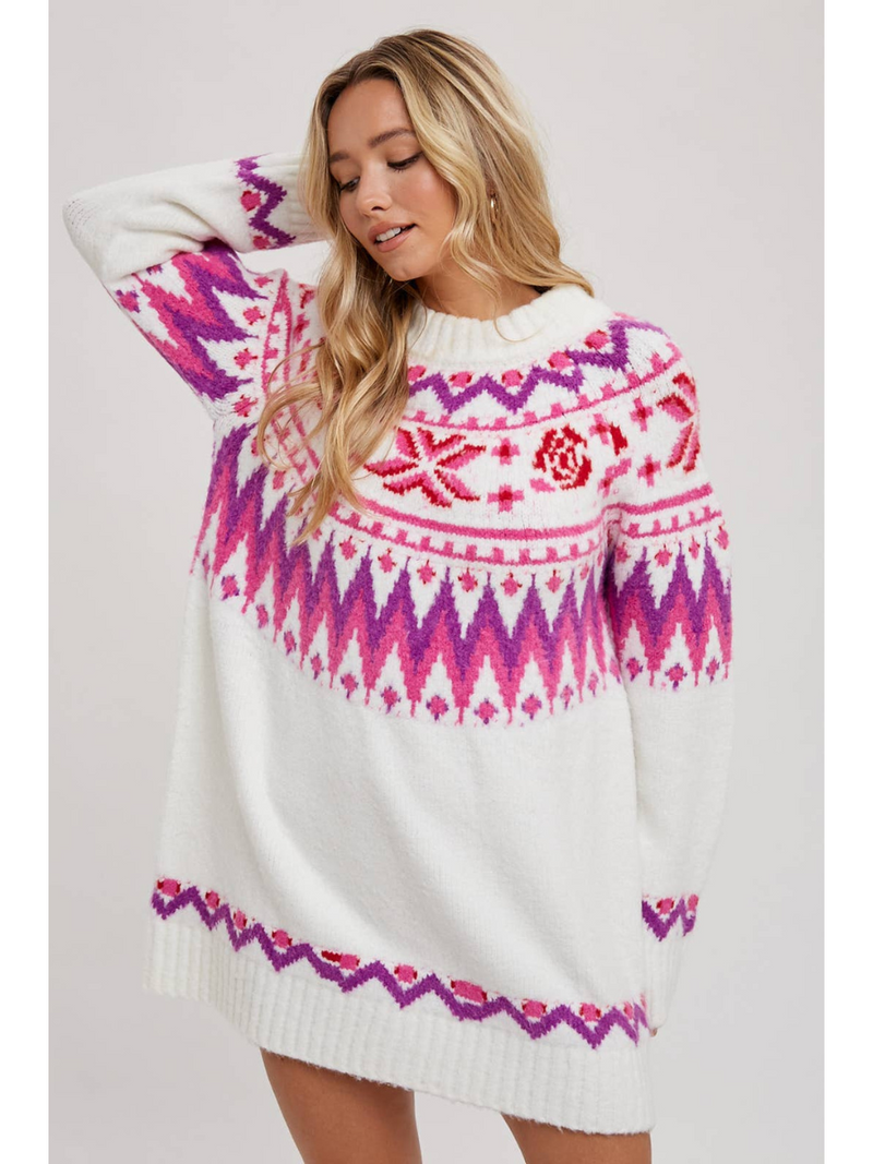 Snowflake Kiss Sweater Dress