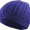 Cuffless Cable Knit Beanie