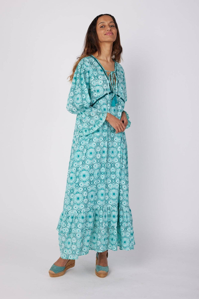 Brigida Green Resort Wear Maxi Dress