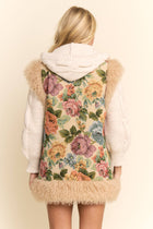 Garden Muse Jacquard Faux Fur Vest