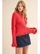 Poppy Red Cardigan