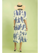 Blue Paisley Breeze Midi Dress