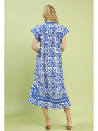 Blue Willow Midi Dress