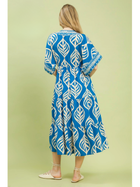 Cerulean Breeze Tiered Midi Dress