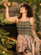 Winter Wish Christmas Plaid Bohéme Slip Dress