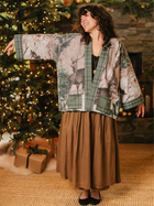 Winter Wish Christmas Fleece Cottage Cardi Kimono Jacket