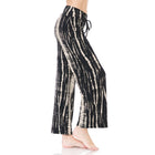 Buttery Soft Blk/Wht Print Pajama Pants with Drawstring