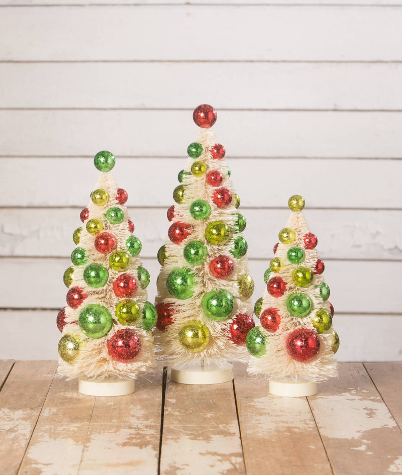 Retro Christmas Polka Dot Trees set of 3