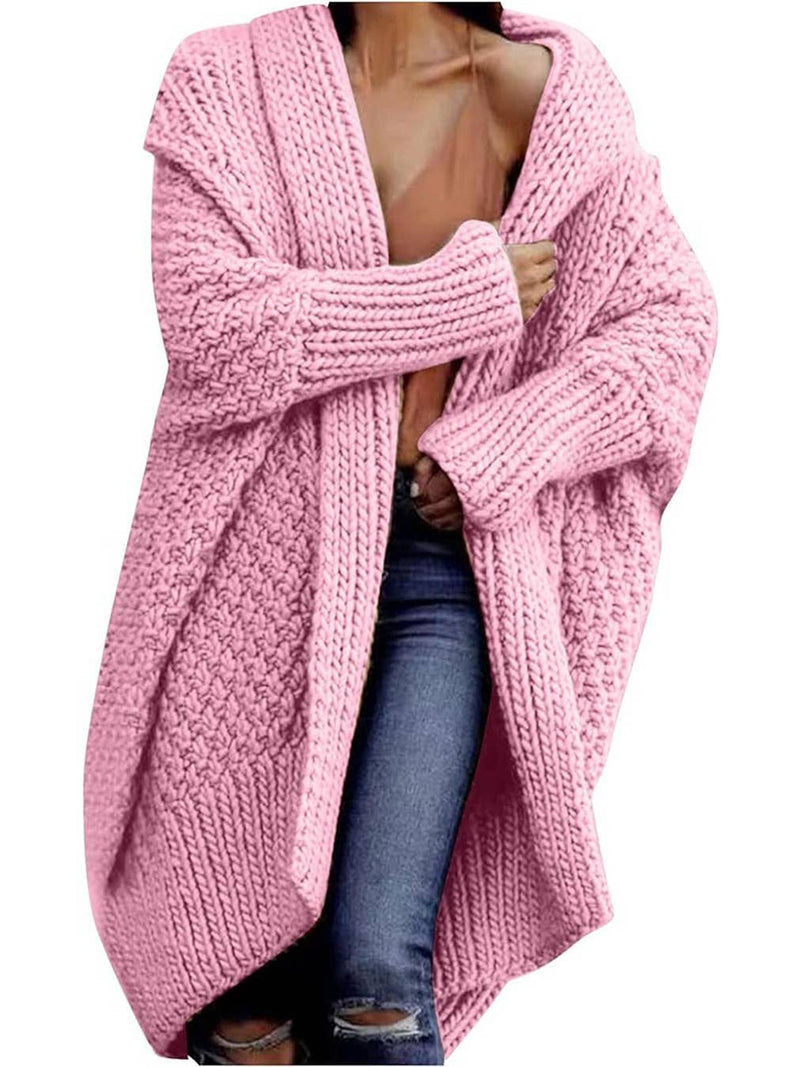 Chunky Needle Twist Long Cardigan Sweater Jacket