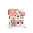 Small Snowy Pink Glitter Toy Shop w/ LED - 3.5x5