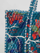 Botanical Velvet Quilted Tote Bag