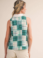 Lucky Clover Patchwork Plaid Top