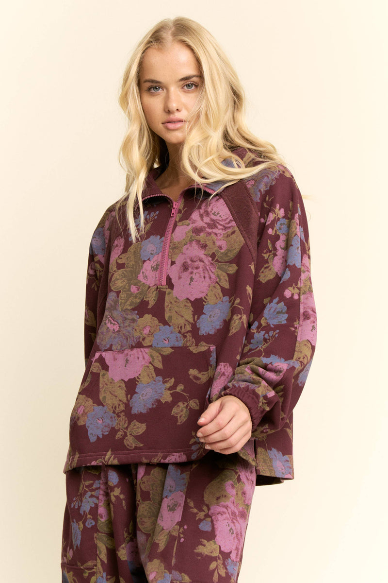 Marlowe Floral Half-Zip Set