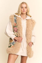 Garden Muse Jacquard Faux Fur Vest