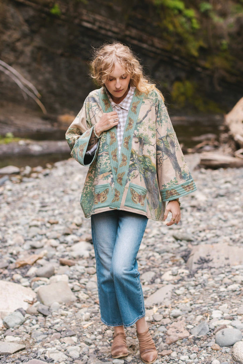 Earth & Sky Fleece Lined Cardi Kimono