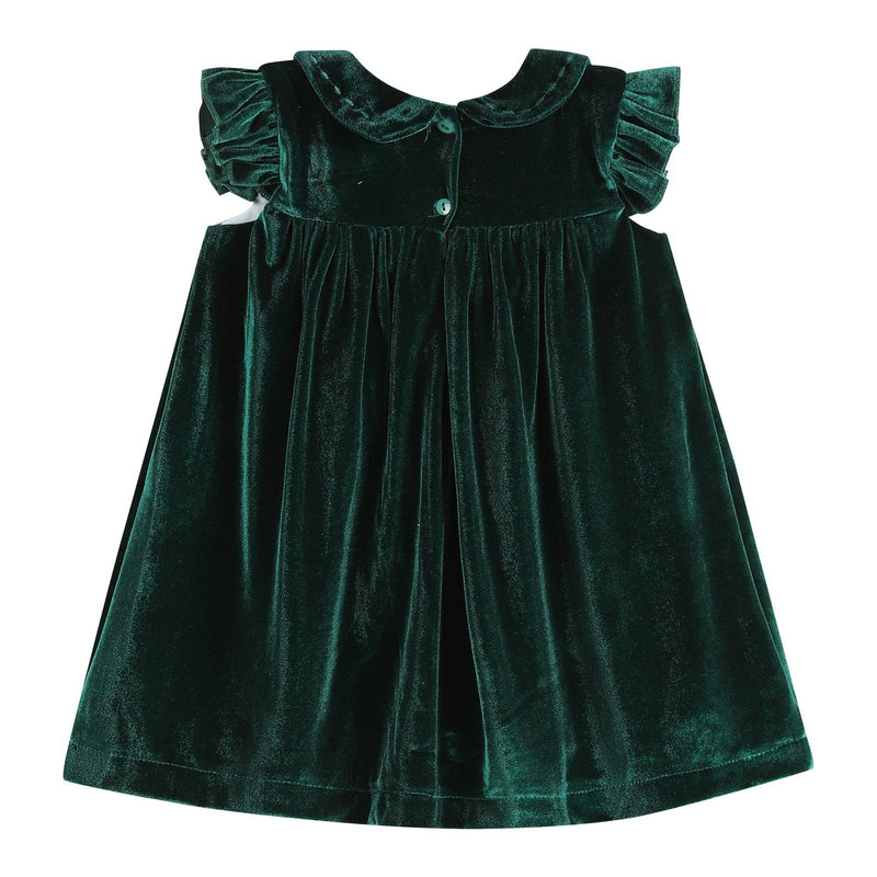 Child's Velour Flutter Sleeve Dress