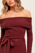 Maroon Sweater Dress