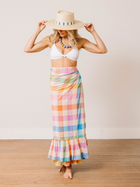 Rainbow Plaid Vienna Sarong