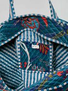 Botanical Velvet Quilted Tote Bag