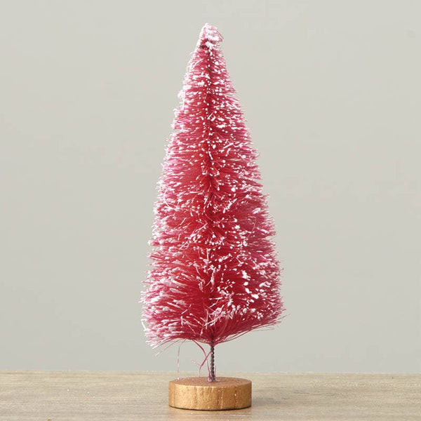 5" Frosted Pink Bottle Brush Tree