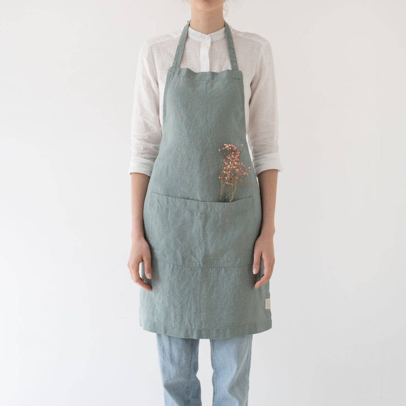 Green Milieu Linen Daily Apron