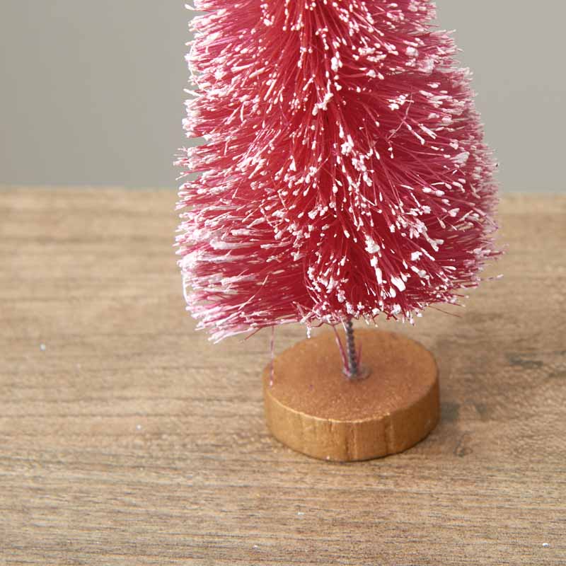 5" Frosted Pink Bottle Brush Tree