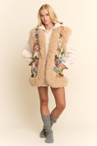 Garden Muse Jacquard Faux Fur Vest