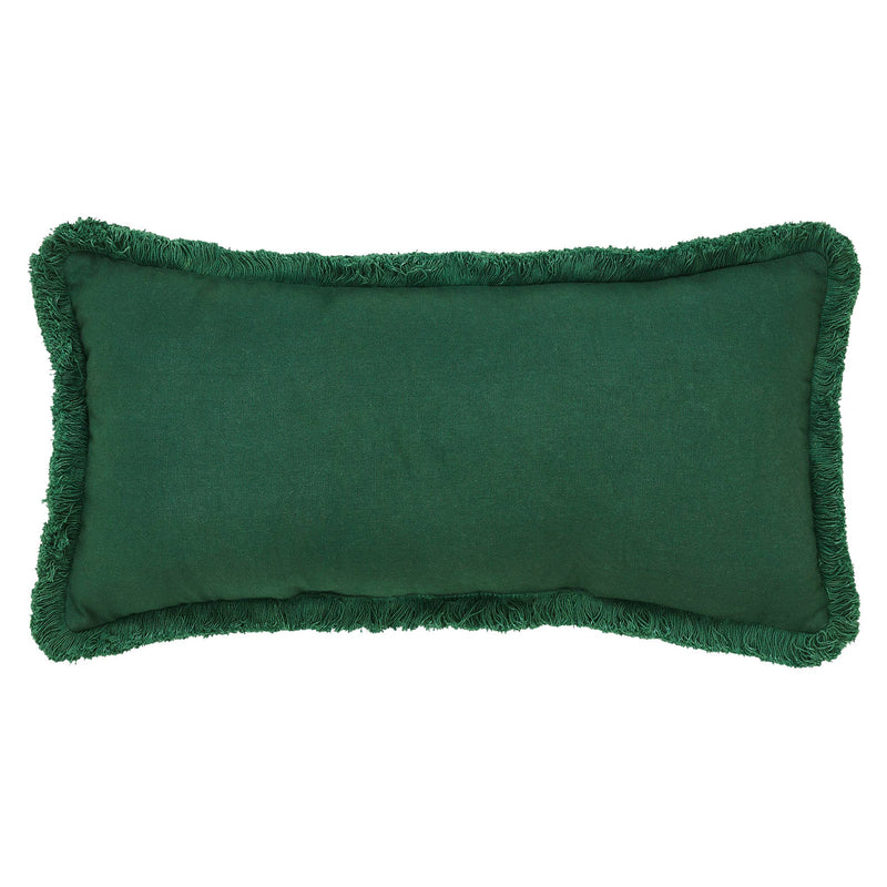 Nutcracker Green Fringed Pillow 12x24