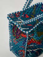 Botanical Velvet Quilted Tote Bag