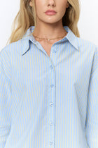 Scalloped Lace Button down Shirt
