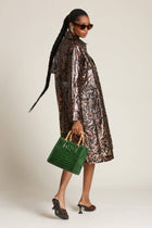 Leopard Rain Trench Coat