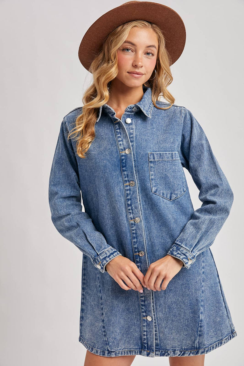 Classic Denim Shirt Dress