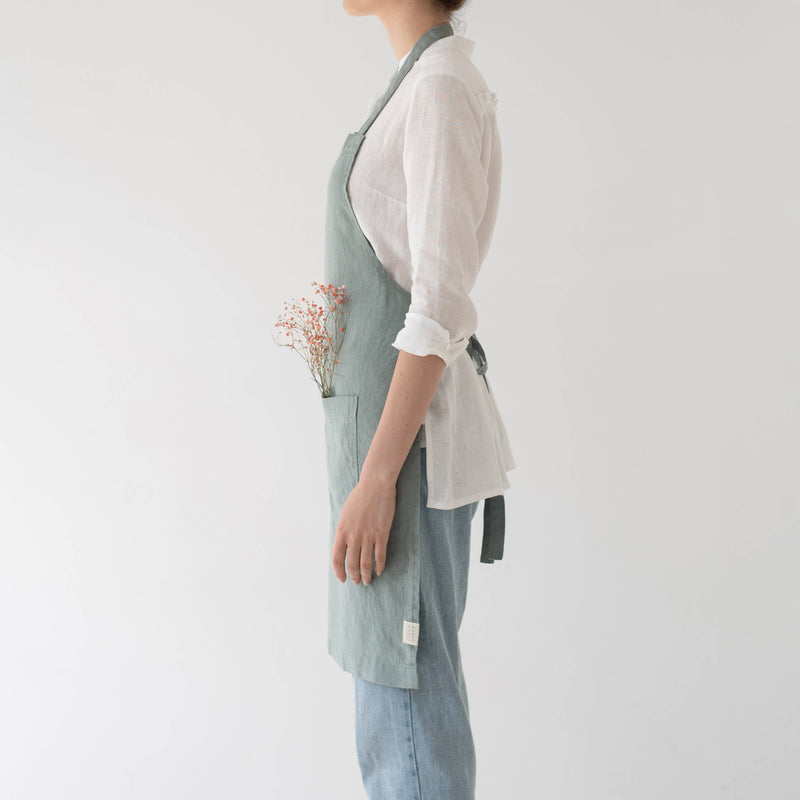 Green Milieu Linen Daily Apron