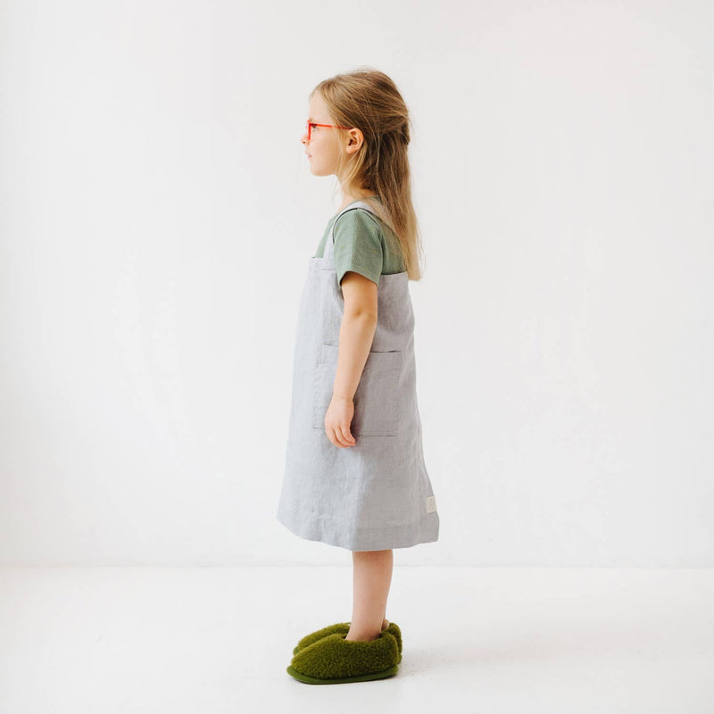 Kids Linen Pinafore Apron in Various Colors