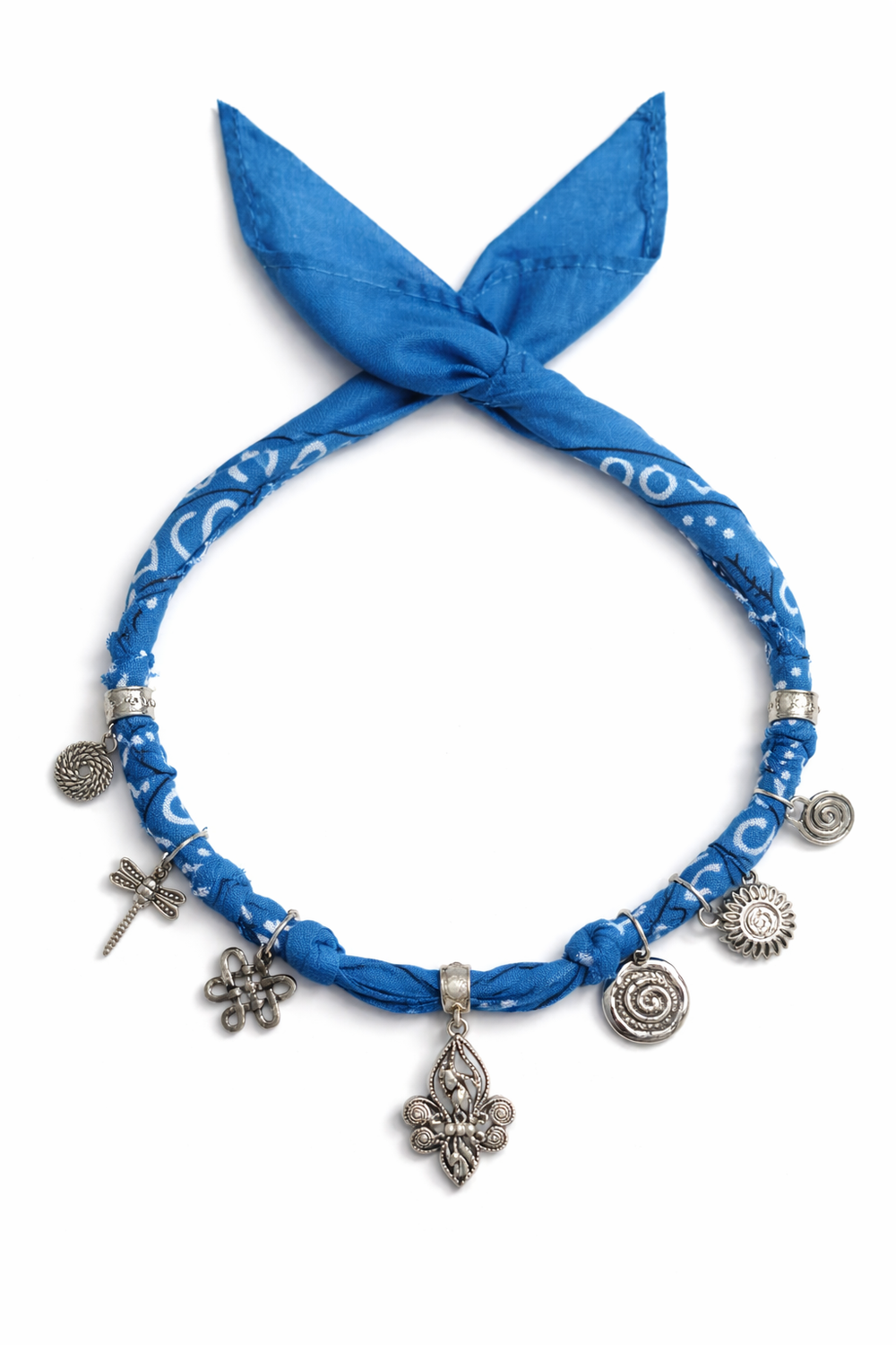【19SO】Vintage bandana necklace バンダナネックレス Bandana Necklace (fleur de lis) – Grace & Joy Clothing Co.