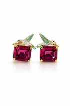 Hummingbird Atop CZ Earrings