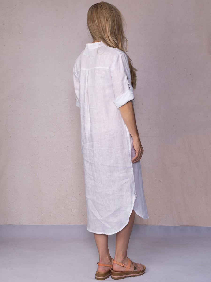 Positano Linen Dress White / L Positano Linen Dress White / L