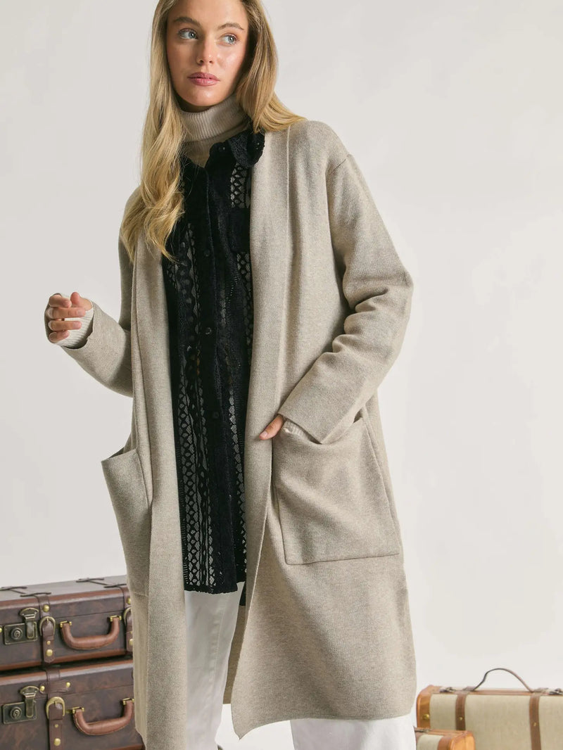 Longline Open Cardigan