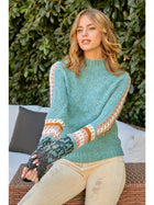SeaFoam Sweater with Crochet