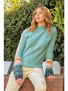 SeaFoam Sweater with Crochet