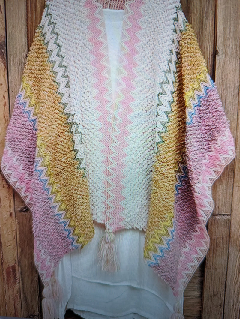Colorful Knit Ruana