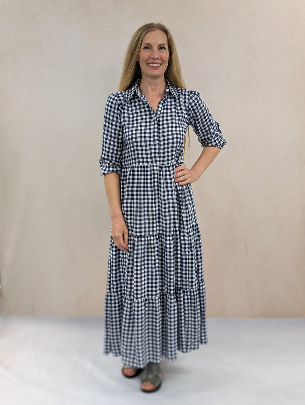 Checked Tiered Maxi Dress – Grace & Joy Clothing Co.