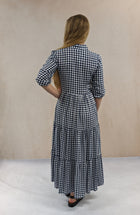 Checked Tiered Maxi Dress