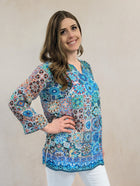 Silk Viscose V Neck Tunic