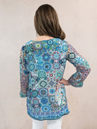 Silk Viscose V Neck Tunic